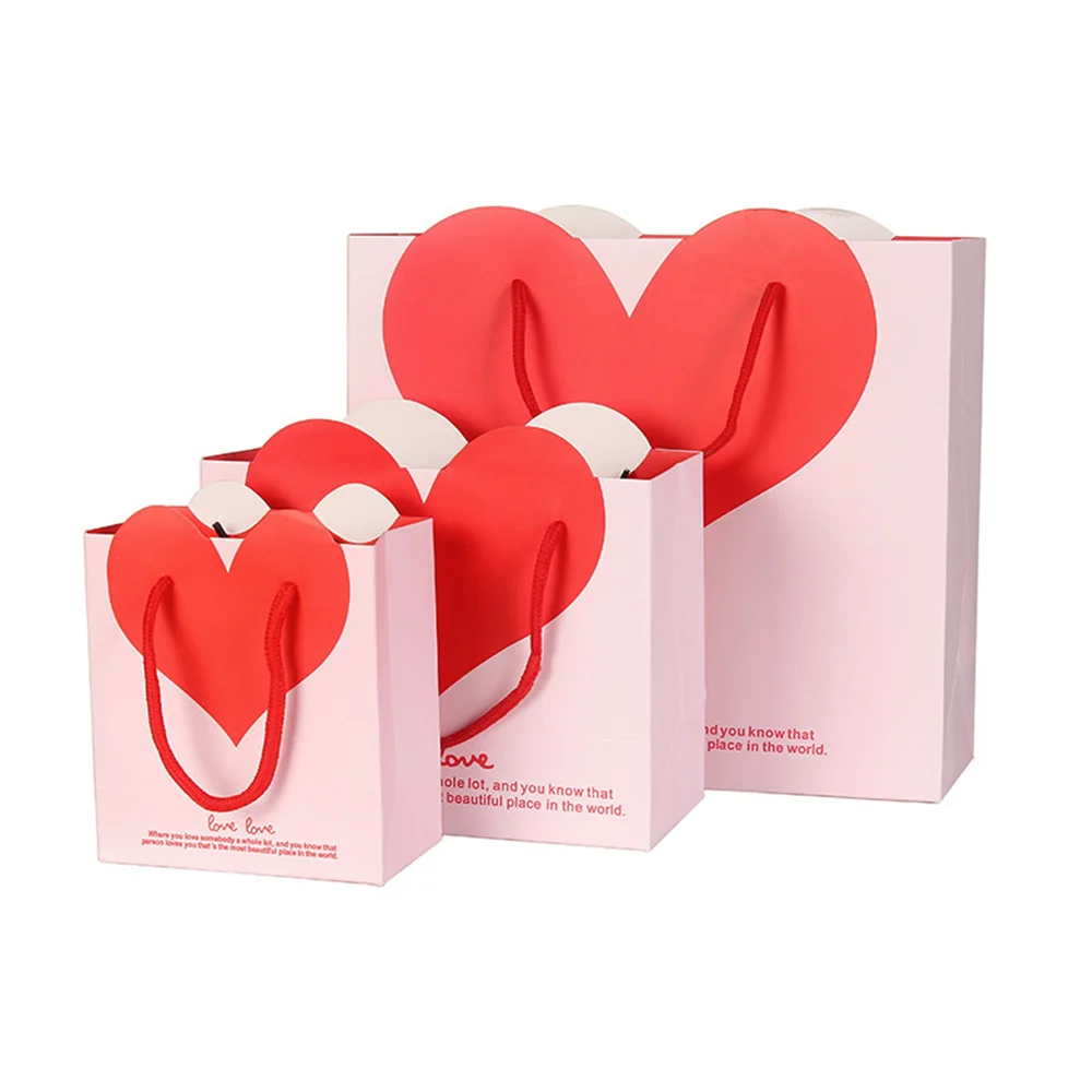 Bolsas de almacenamiento para regalos de boda, embalaje de dulces, bolsas de papel, Día de San Valentín