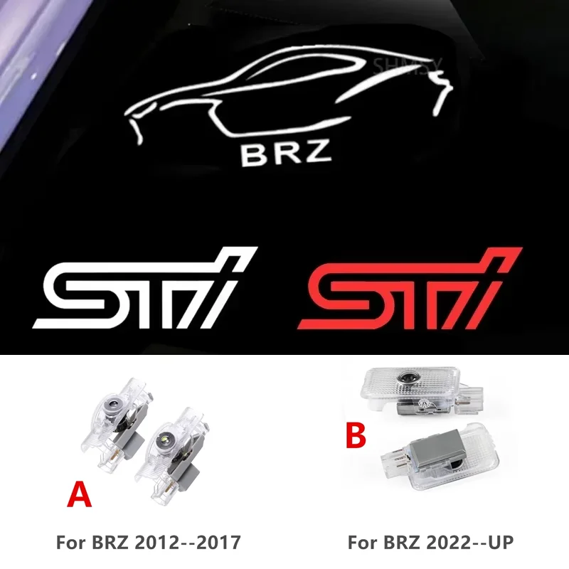 2 uds para Subaru BRZ Logo 2012 2013 2014 2015 2016 2017 2022 2023 2024 luces LED de puerta de coche luces de bienvenida lámpara de proyector de sombra fantasma