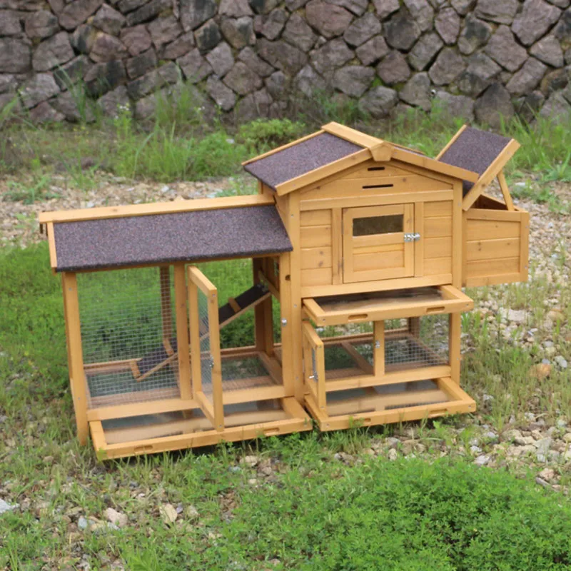 Outdoor wooden chicken coop chicken cage pigeon nest small size rabbit cage rabbit nest with tray rabbit house