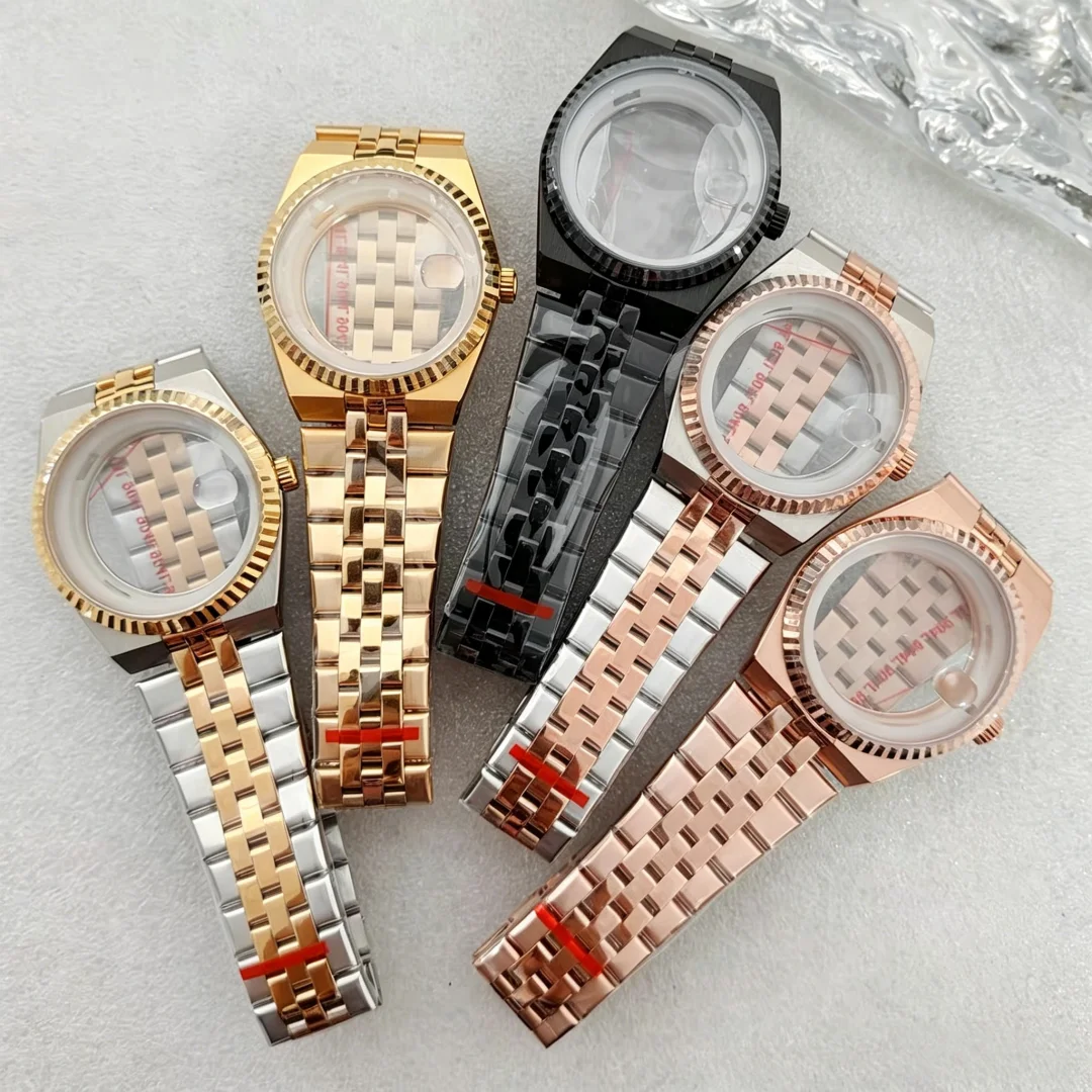 

Stainless Steel Watch Case 36mm with Sapphire Glass Suitable for Seiko NH35 NH36 Movements 30mm Dial Watch Strap Accessories