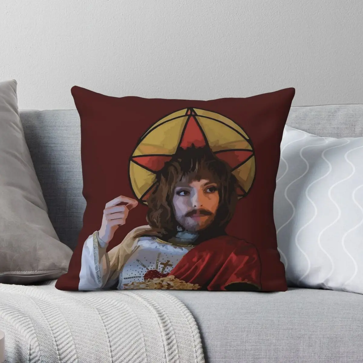 Killing Eve Villanelle Drag Jesus Square Pillowcase Polyester Linen Velvet Printed Throw Pillow Case Sofa Seater Cover 45x45