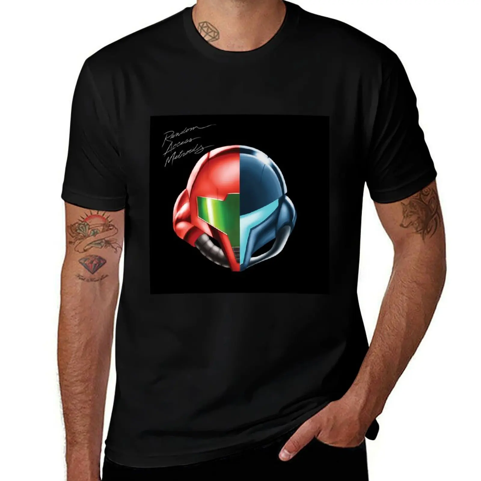 

custom t shirts Random print Metroids shirt cotton t T-Shirt man Access