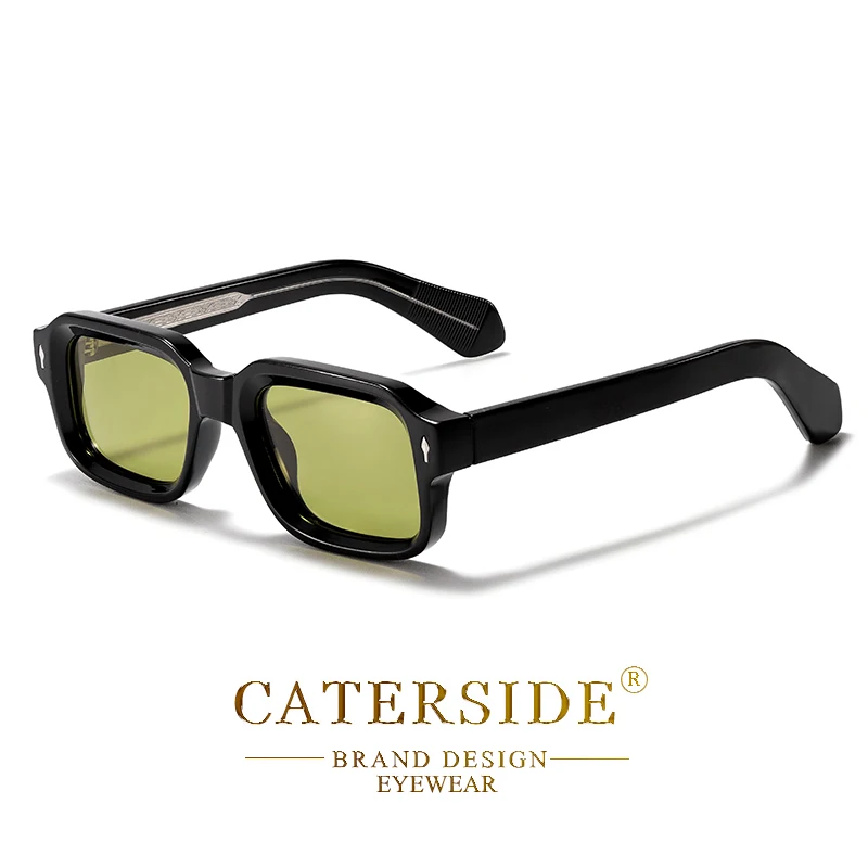 CATERSIDE Modische, schlichte Herren-Sonnenbrille, grob gerahmtes Design, Sonnenbrille für Damen, Outdoor, Party, Urlaub, Reisen, Fahren, Brillen – Detail 13