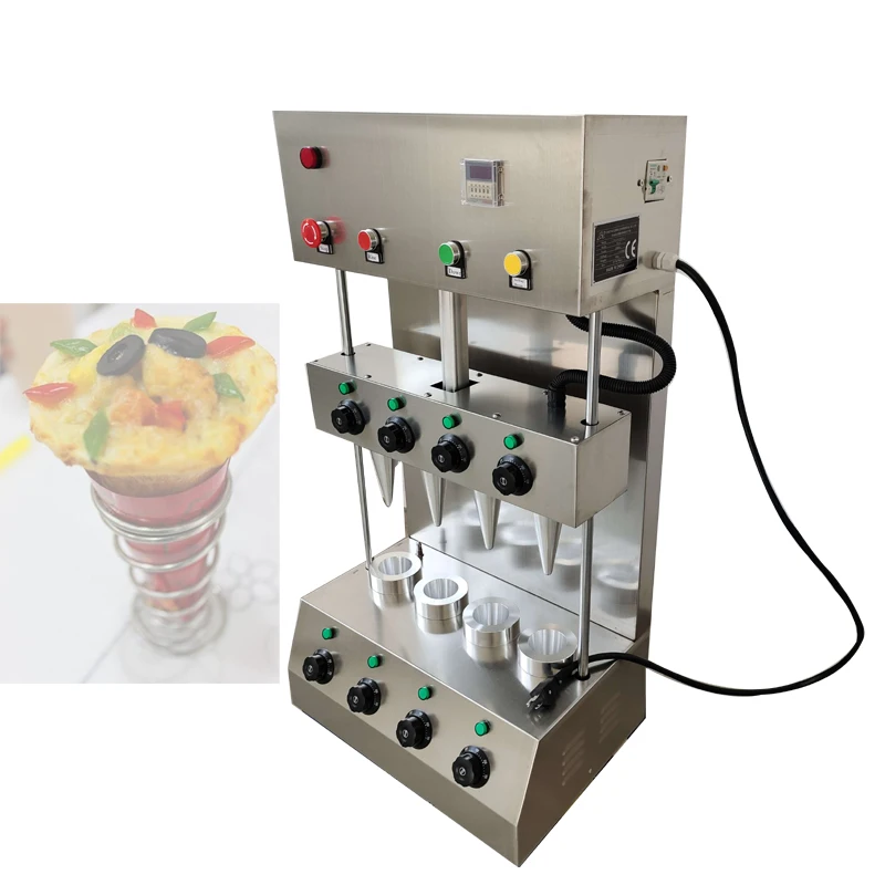 

Commercial Cone Customized Sweet Barrel Pizza Cone Machine Pizza Egg Cone Can Be Customized 4 Heads