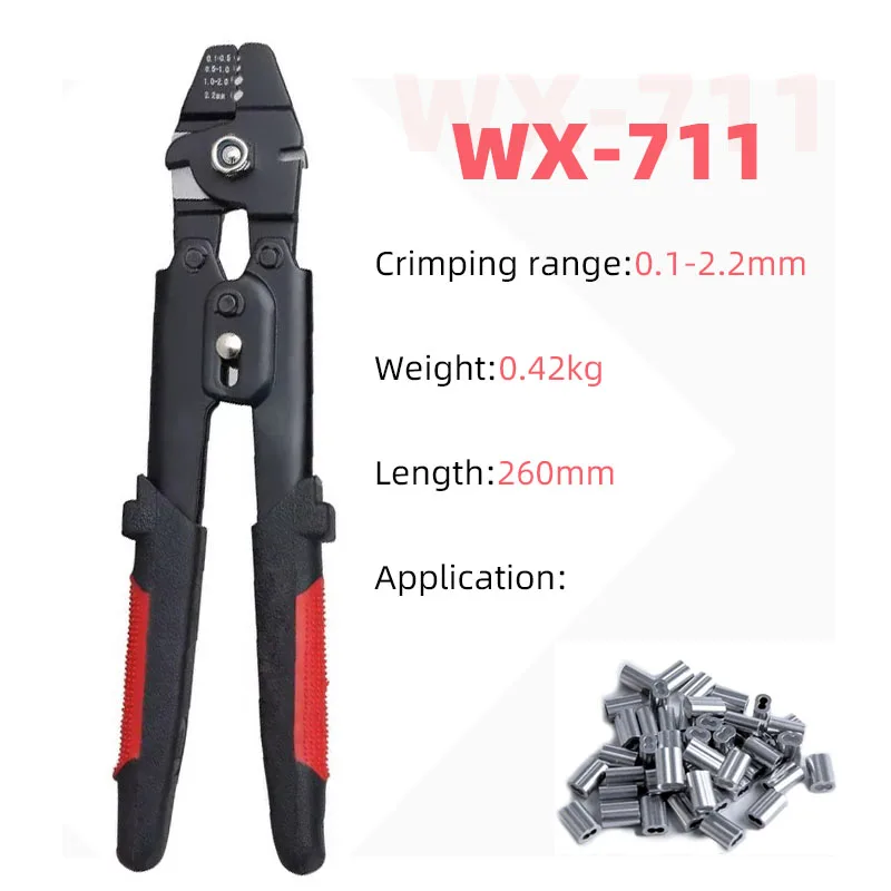 เชือกลวด CRIMPING ตกปลา Swaging TOOL,สาย CRIMPS สูงสุด 2.2 มม.,ท่ออลูมิเนียม Double Barrel Ferrule LOOP Sleeve 150 PCS