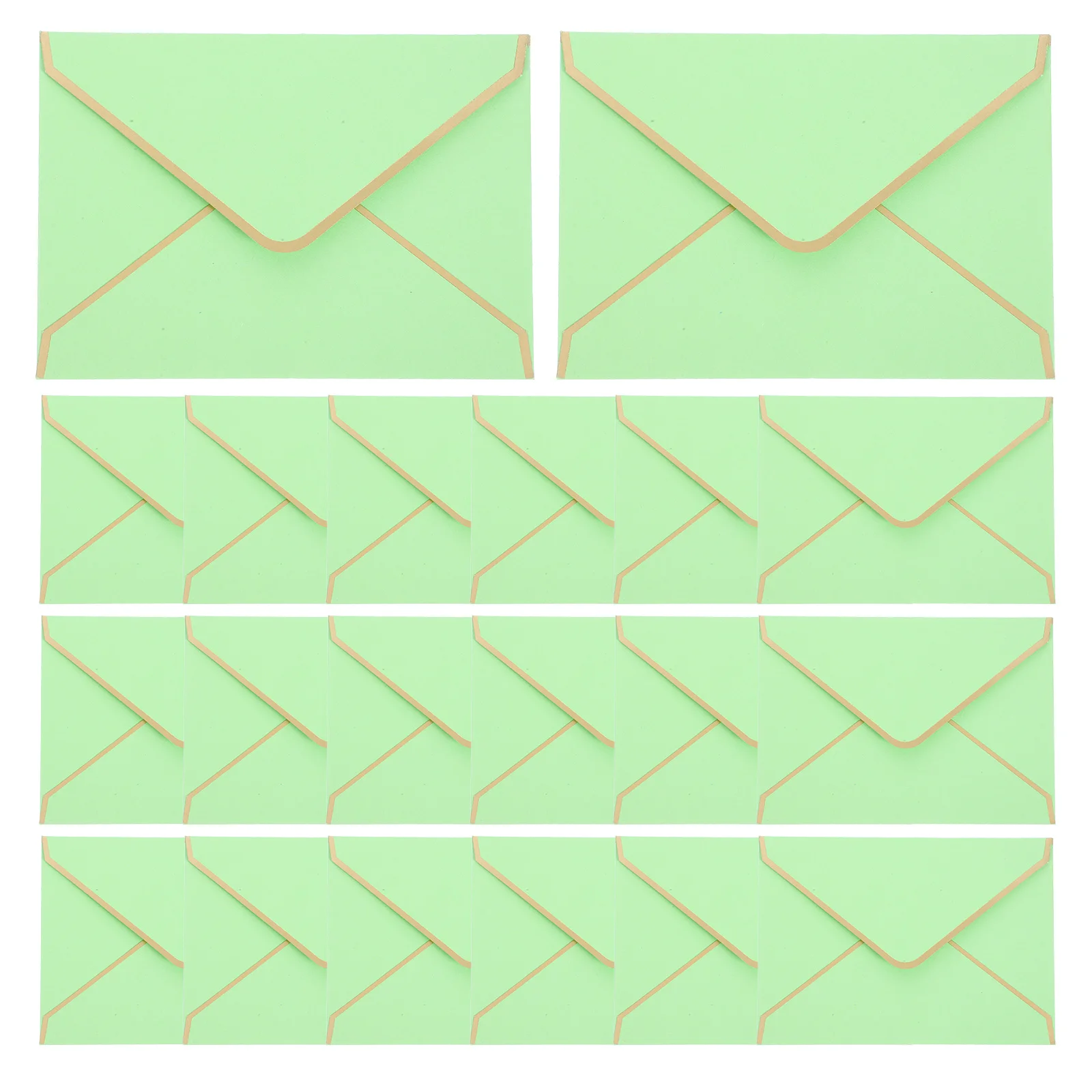 20Pcs Small Gold Rimmed Envelopes Premium Blank Invitation Envelopes for Business Name Cards Thank You Notes Festival Party