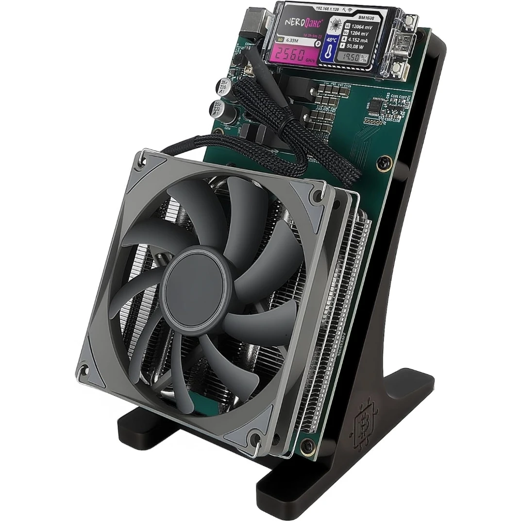 

New Bitaxe Nerdqaxe++ Solo Lucky Miner 4.8TH/S 4 x BM1370 Asic Chip 68W Bitcoin Lottery Mining Machine For Home Crypto Mining