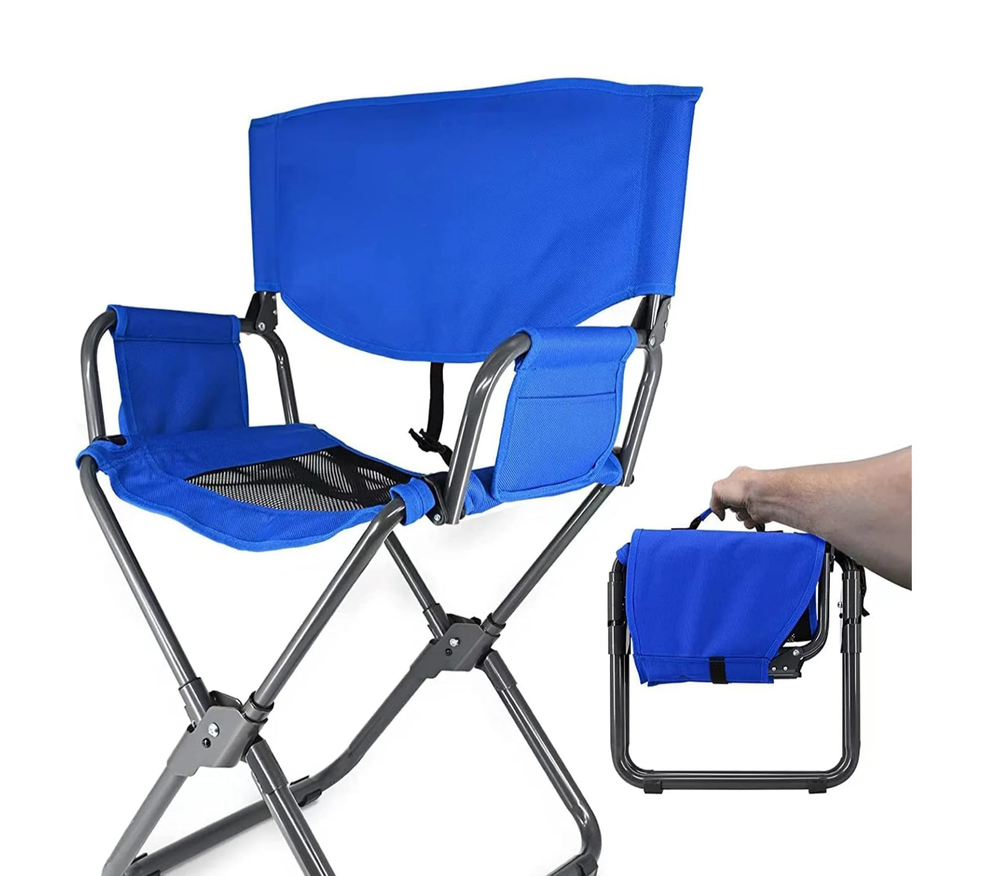 Outdoor Folding Chair - With Cup Holder, Used for Folding Camping Chairs such as Sports and Picnics