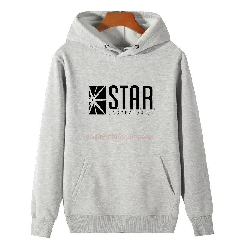 Flash Star Lab Black Color Fashion Graphic Hooded Sweatshirts New In Hoodies & Sweatshirts Winter Pullovers Thick Sweater Hoodie