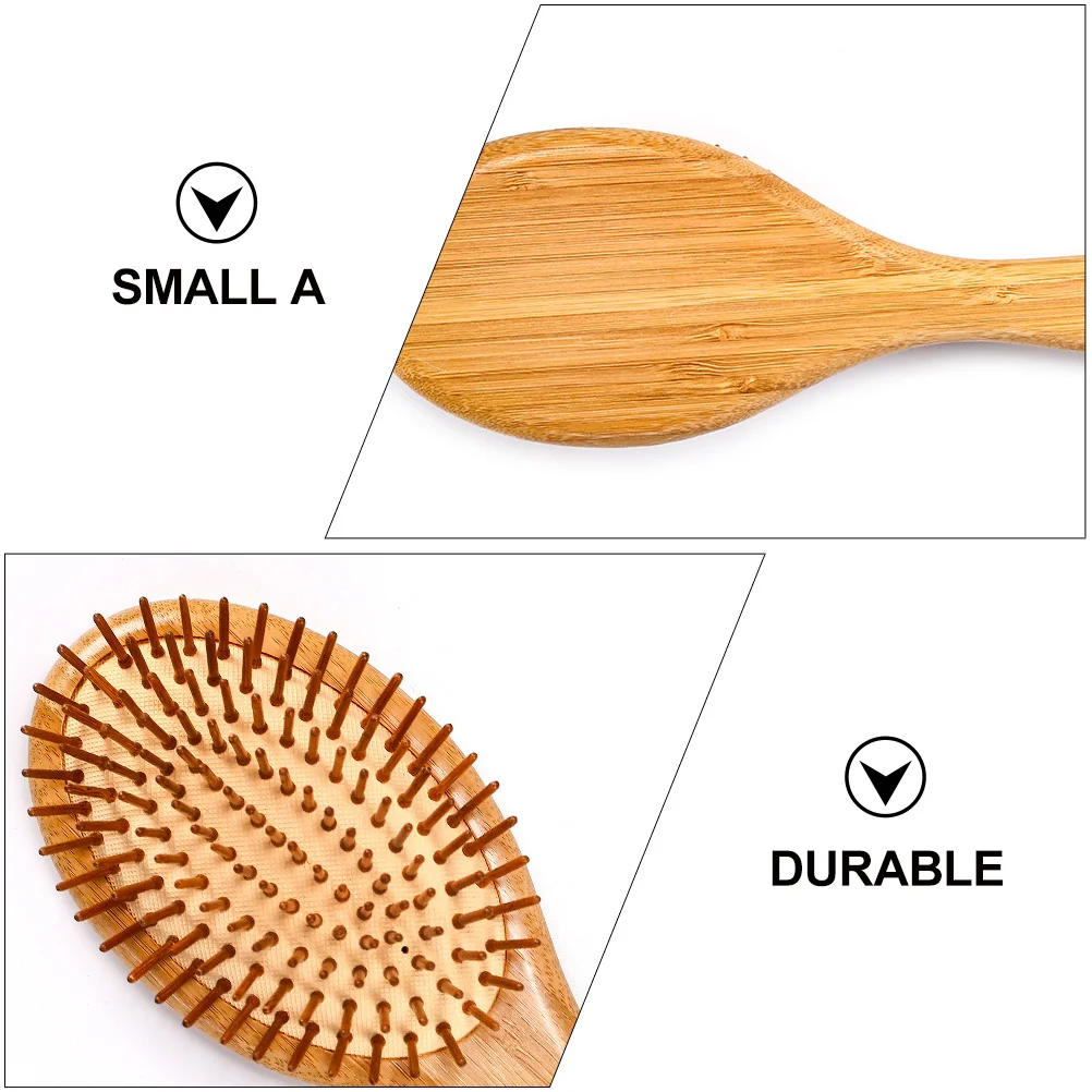 

1 шт., бамбуковая подушка, антистатическая деревянная массажная расческа, портативная мини-расческа для дома, путешествий, удобный уход за кожей головы, укладка