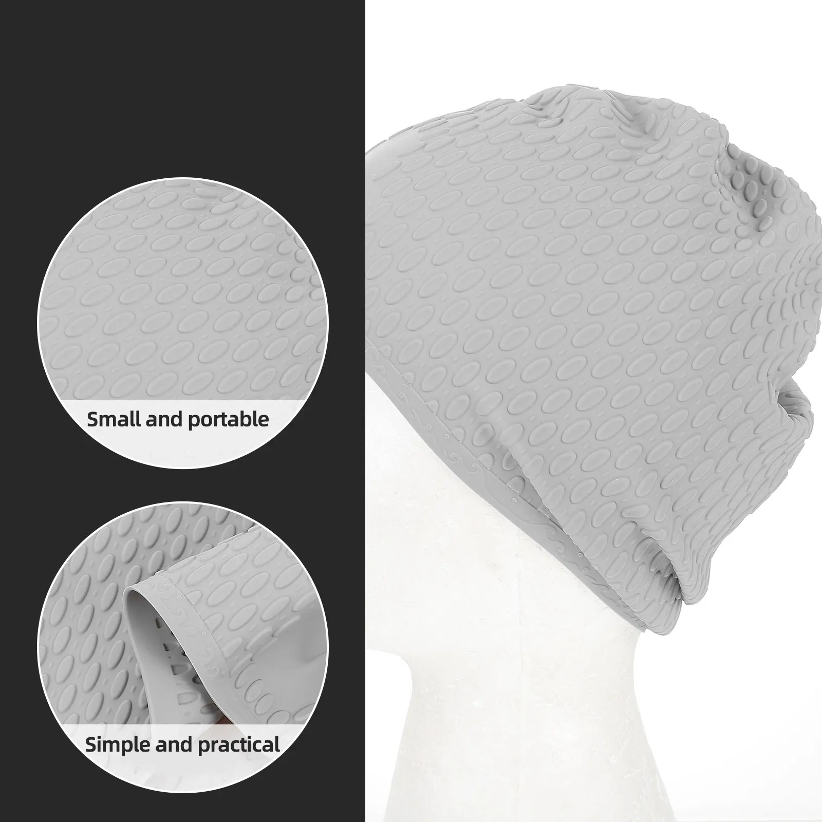 

Silicone Swimming Hat Waterproof Durable Elastic Swim Caps for Adults Stylish Head Protective Bath Hat Water Drop Shape