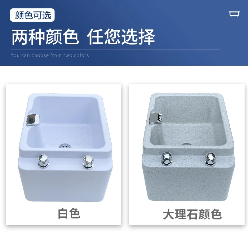 Explosion-Proof Abs Foot Bath Tub Removable Acrylic  Manicure Foot Massage Shop Bath Basin Floor