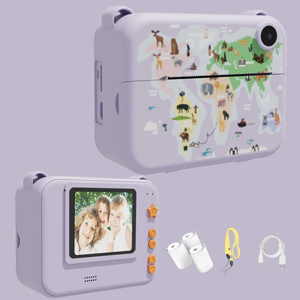 

Instant Print Camera for Kids, Christmas Birthday Gifts for Girls Boys Age 3-12, HD Digital Video Cameras for Toddler