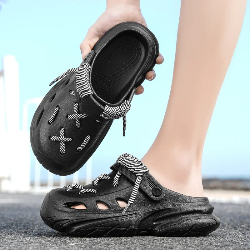 

2025 Sandals Men Beach Slippers Thick Sole Anti-Slip Sandals Water Shoes for Women Classic Mules Sneakers Sandal Outdoor
