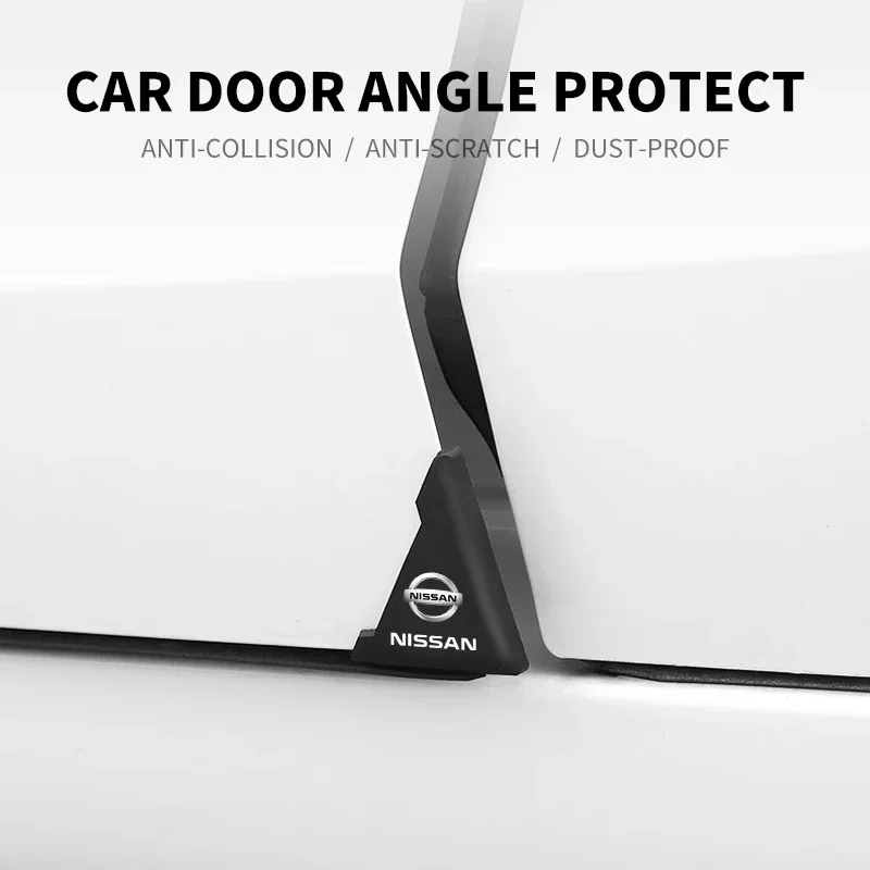 Car Door Corner Protective Cover Silicone Door Corner Anti-collision Guard Covers For Nissan Qashqai X J10 J11 Trail Tiida Teana