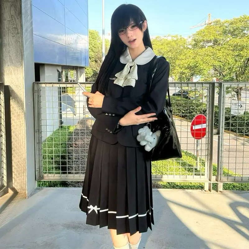 

Japan Suit College Style Jk Uniform Four-Button Small Fragrant Style Suit Long Skirt Suit