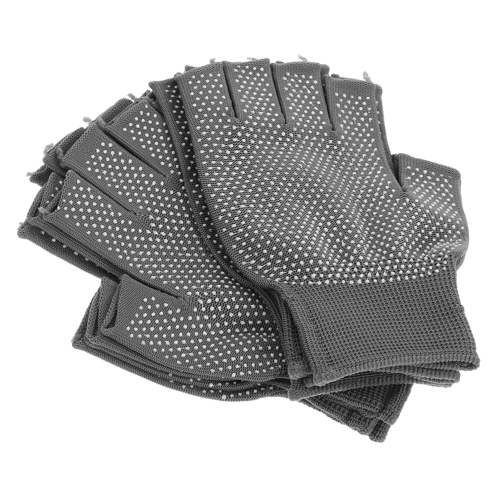 5Pairs Breathable Fingerless Work Gloves Anti-Slip Winter Warm Gloves for Driving Cycling Hiking Cold Weather Glove Liners Men