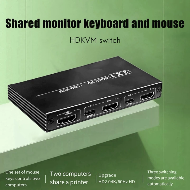 محول 4K 2 في 1 خارج سريع فيديو الجلاد 1 قطعة التبديل السريع 2 شاشات لأجهزة الكمبيوتر التلفزيون العارض اتصال سريع التبديل