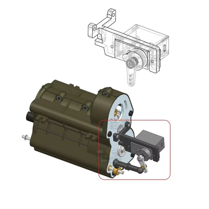 

Коробка рулевой машины, подставка для переключения передач для 1/14 Tamiya RC самосвал, самосвал, прицеп SCANIA 770S VOLVO BENZ MAN TGX, автомобильный аксессуар