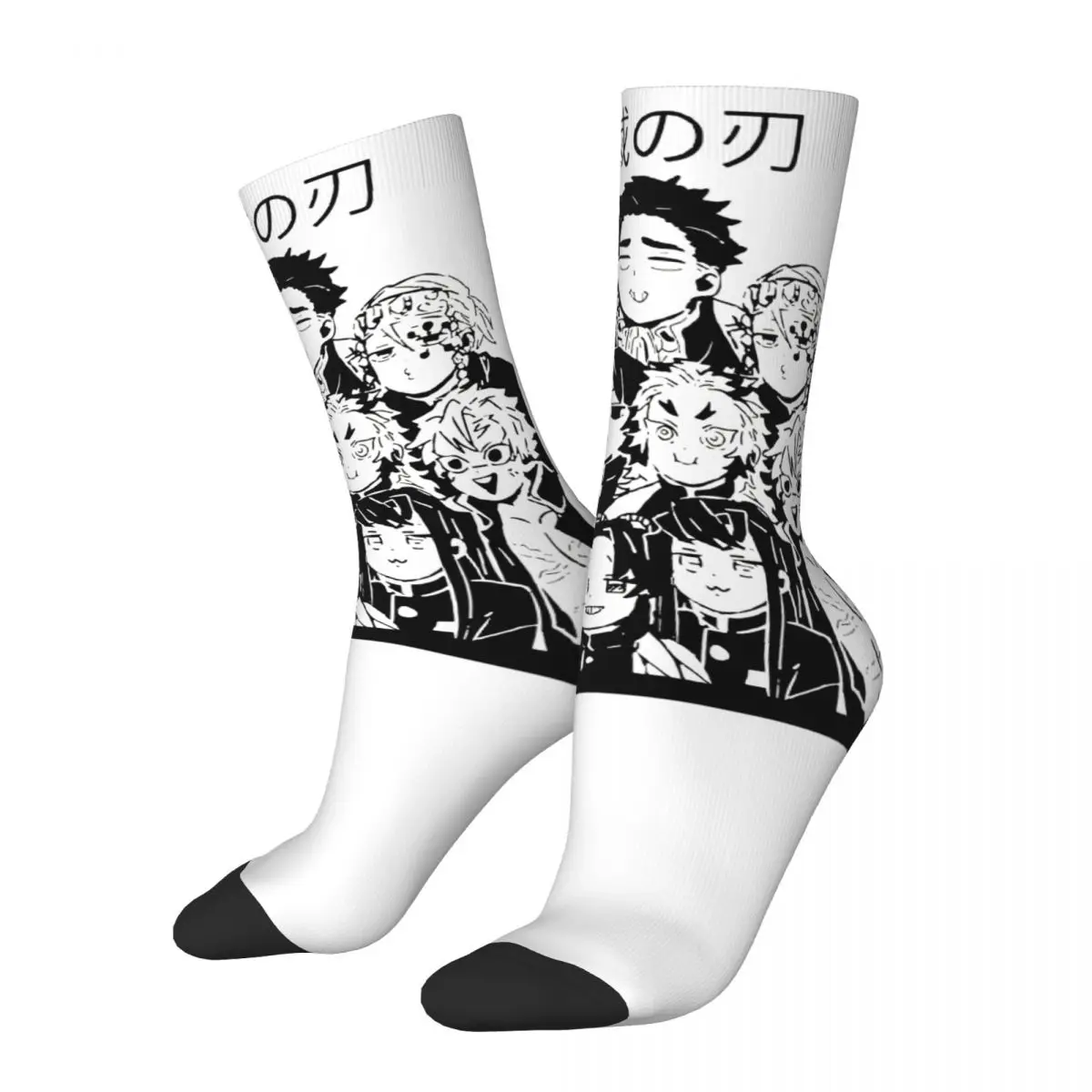 

Happy Funny Male Men Socks Casual Demon Slayer Anime Manga Sock Polyester Sport Women Socks Spring Summer Autumn Winter