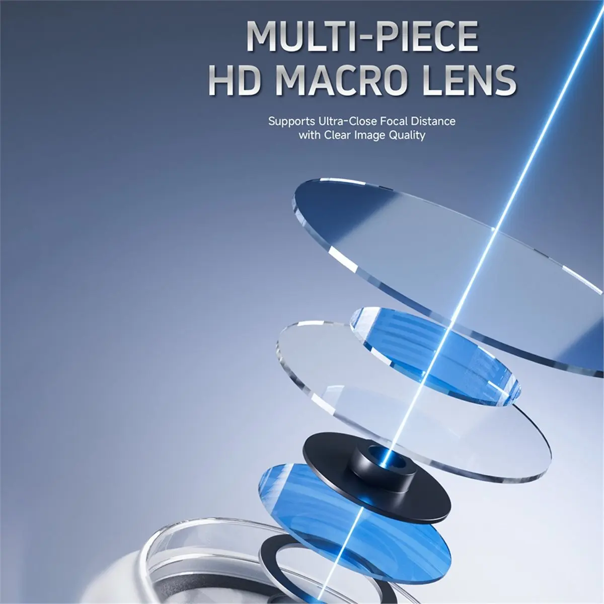 Budget-Friendly-Handheld Mini Digital Magnifier Microscope 200X Zoom Anti-Shake Electronic Magnifying Glass with 16 LEDs 2inch I
