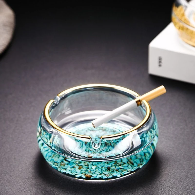 

Хрустальная пепельница: роскошный декор для дома и офиса, креативный и уникальный аксессуар для курения с защитой от брызг, подарок для мужчин