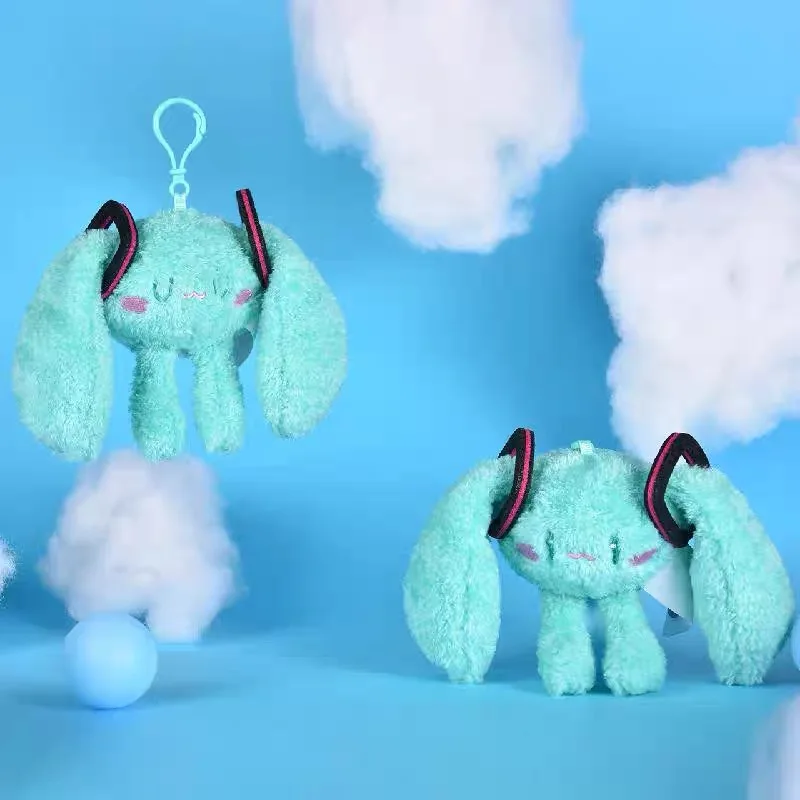 Nuovo Anime Hatsune Miku Orecchie di coniglio Versione Q Kawaii Figura mini ciondolo borsa Ciondolo in peluche Oggetti di scena Cosplay Regali