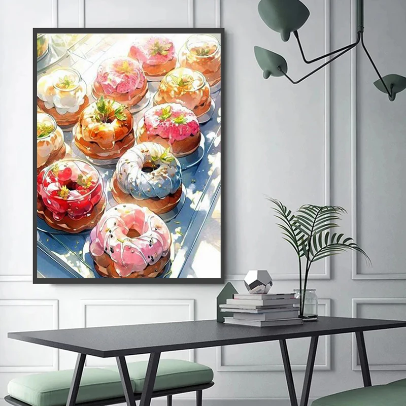 AB Diamond Painting Cartoon Cake Fairy Dust drill Embroidery Cross Stitch Full Crystal Rhinestones Mosaic Donuts Decor For Home