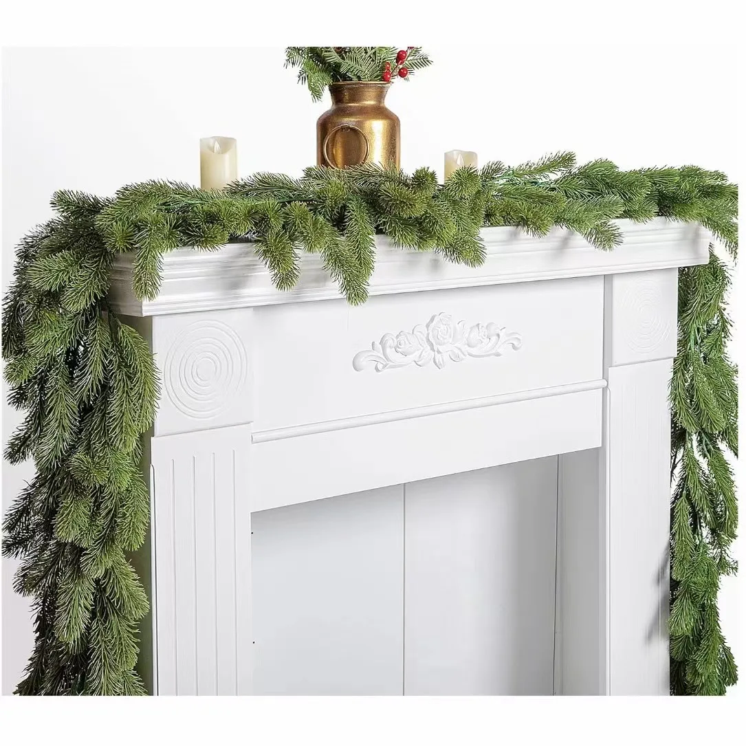 

2025 Рождественское рождественское украшение из ротанга, имитация соснового листа кипариса, подвесная дверь, имитация ротанга