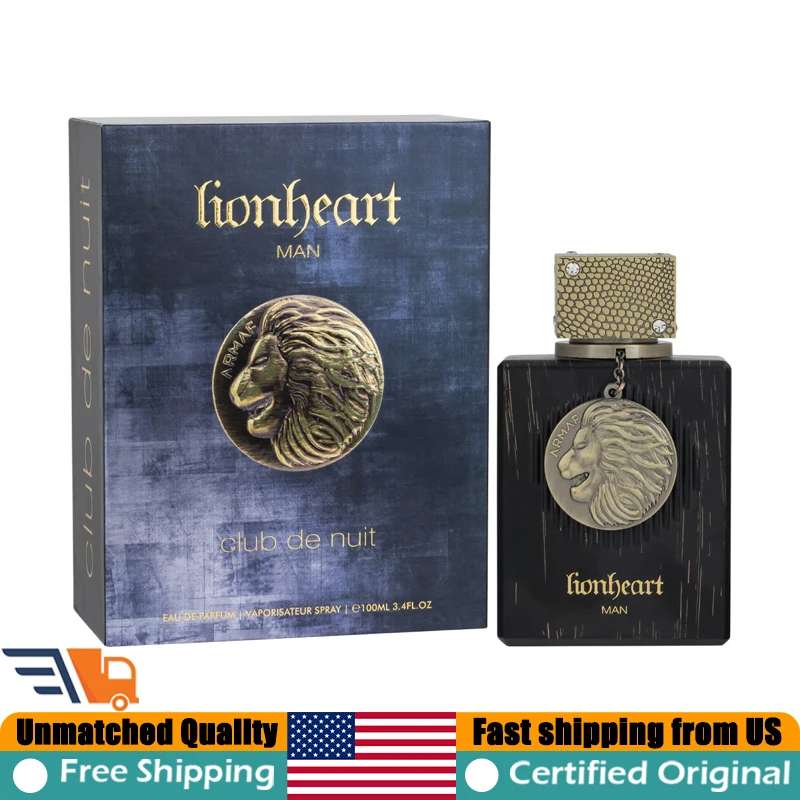 

Armaf Club de Nuit Lionheart Man EDP Spray 3.4 Oz Portable Arab Perfumes Persistence Oriental Fougere Pheromones Perfume 100 ML