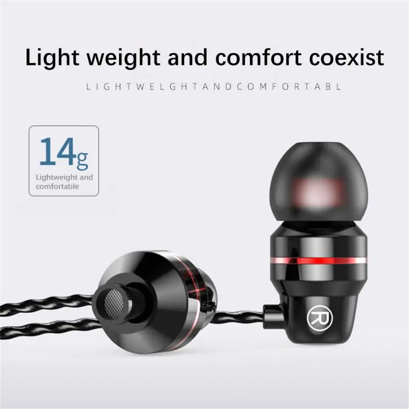 X6 Metal Earphones High Quality Bass Noise Reduction Headphones Sport Headset Auriculare MP3 Computer Headphones Wired Earphones