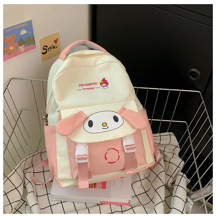 

Fashion anime trend Kuromi Cinnamoroll Purin backpack a nylon backpack that can be used either on a shopping trip or at school