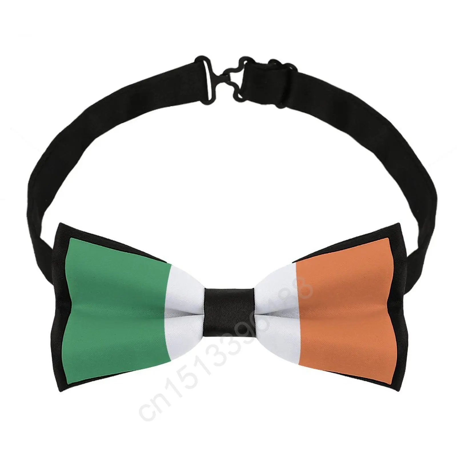 Pajarita de poliéster con bandera de Irlanda para hombre, corbatas de lazo informales a la moda, ropa de cuello para trajes de fiesta de boda, nueva