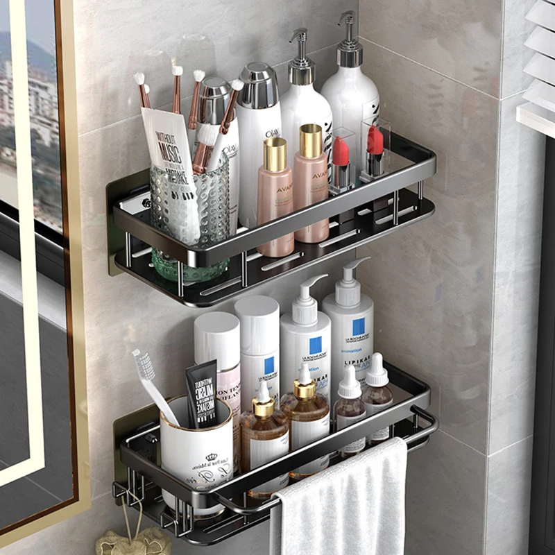 Punch-free Bathroom Shelf Corner Shelf Shower Kitchen Holder Toilet Kitchen Organizer Storage Rack Bathroom Accessories