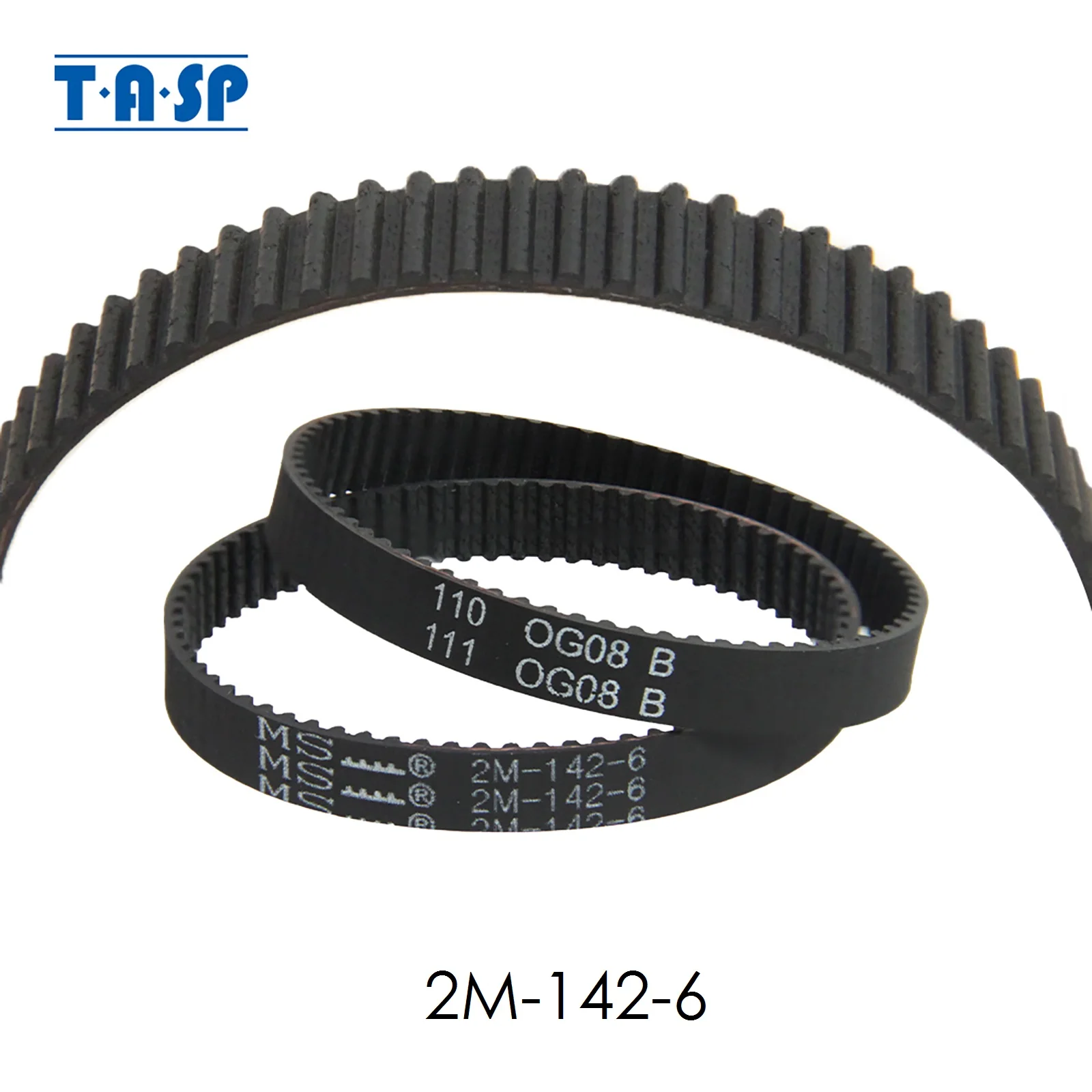 TASP 2 szt. Odkurzacz pasek napędowy rozrządu 2M-142-6 obwód 142mm szerokość 6mm zęby 71 synchroniczny przenośnik część zamienna do użytku domowego