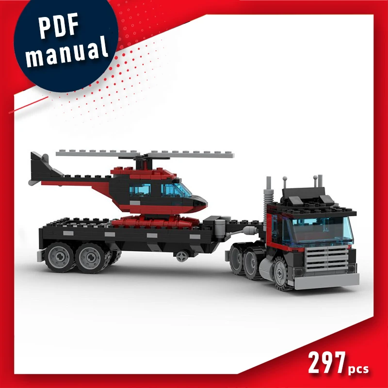 Blocos de Construção de Blocos de Construção, Caminhão Flatbed com Helicóptero, Toy Set, Blocos de Construção, Blocos de Construção, Blocos de Construção, Blocos de Construção, Blocos de Construção, Blocos de Construção