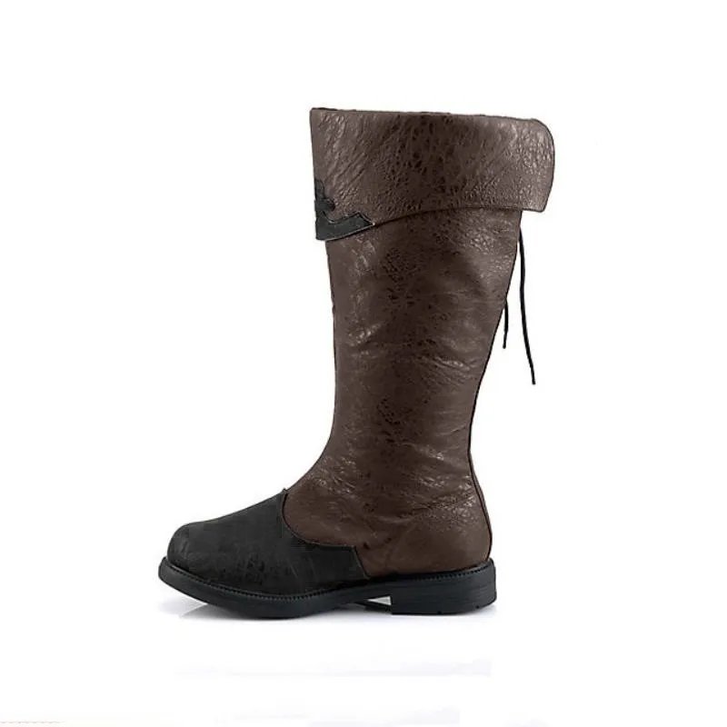 Volwassen Unisex Middeleeuwse Retro PU Leer Gothic Steampunk Leren Laarzen Renaissance Cosplay Piraat Warrior Vintage Laarzen 2025