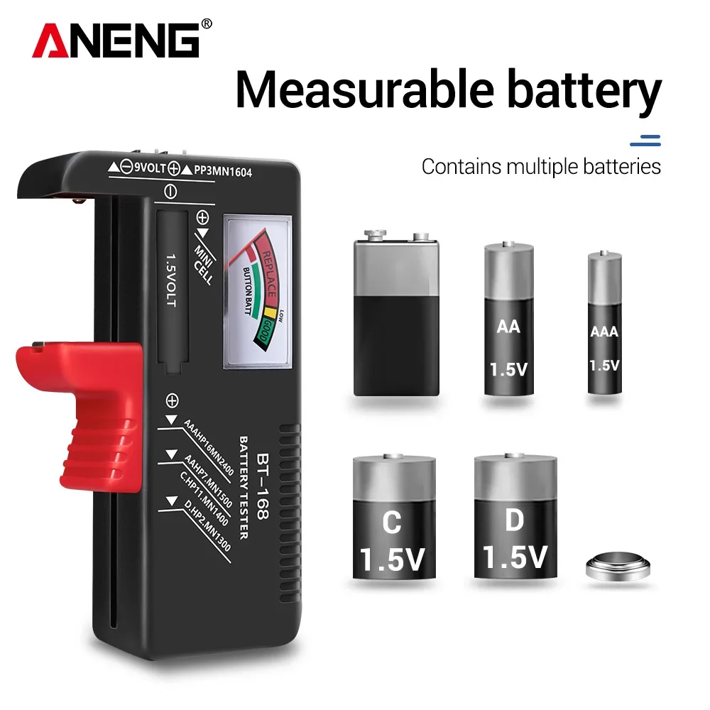 ANENG BT-168/ BT-168D Digital Battery Capacity Tester Checkered Charge Indicador de Bateria Diy Electronic Test Equipment Tools