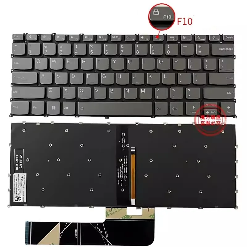 New US Keyboard for LENOVO IdeaPad 3-14ADA6 3-14ALC6 3-14ITL6 K4E-ARE120 Laptop English Keyboard Gray