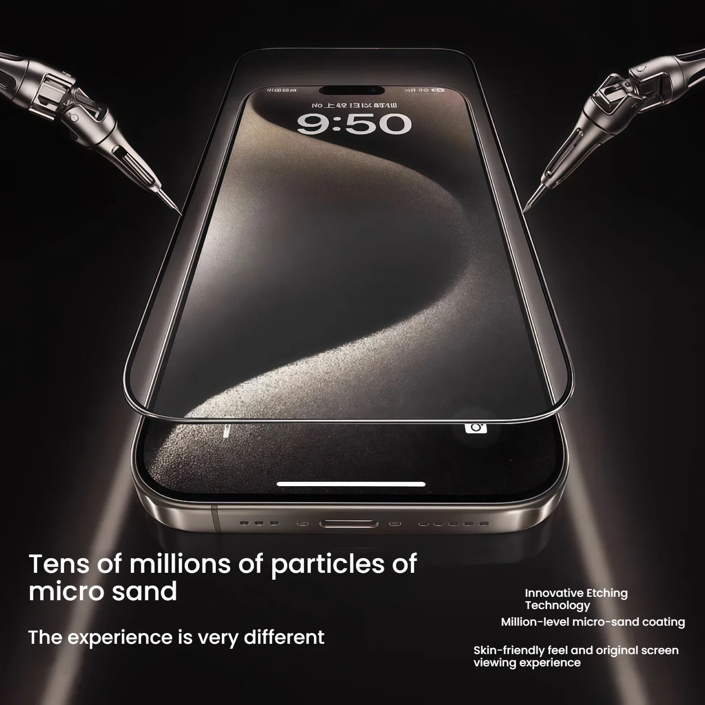 3 Stück Matte HD Panzerglas Displayschutzfolie für iPhone 17/16/15/14/13 Pro Max Plus, Staubfreier, Blasenfreier Schutz – Detail 3