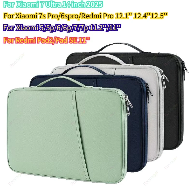 

Handbag Sleeve for Xiaomi 7 Ultra 14inch 2025 for Redmi Pro 12.1" Pad 2 SE MiPad 5/6 11" 6s 12.4" 7sPro 12.5inch Tablet Case Bag