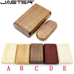 JASTER USB Flash Drive 2.0 128GB 64GB 32GB Wooden/Bamboo Memory Stick 16GB 8GB Pen Drive Photography Gift (No Customized Logo)
