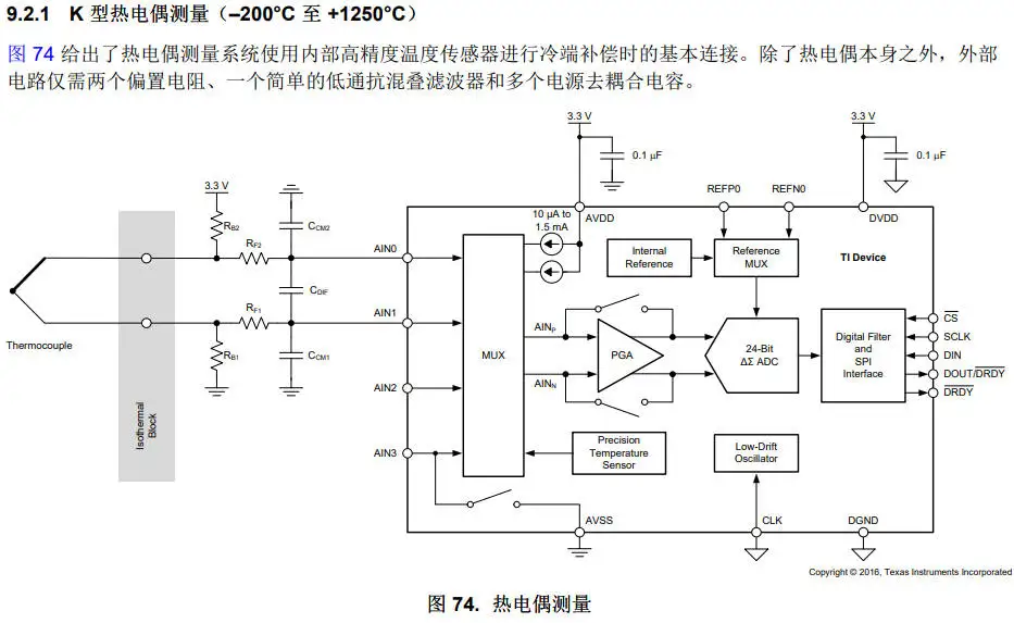Thermocouple, PT100, PT1000 Temperature Measurement, 2-wire, 3-wire, 4-wire Sensor Measurement