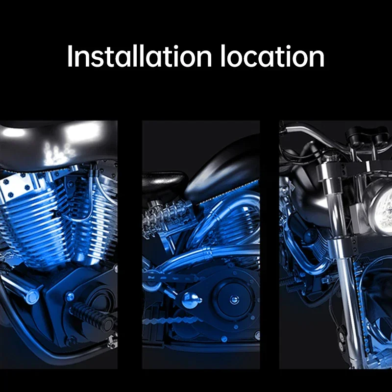 Motorcycle Car 12pcs RGB APP LED  Atmosphere Foot Light Control Flexible Waterproof Sound Control 12V Moto Decorative Lamp Strip
