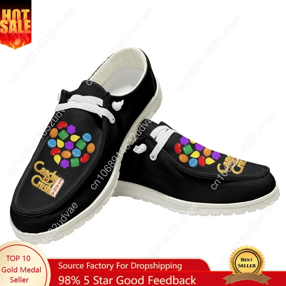 

Candy Crush Saga Casual Shoes Men Woman Flat Shoe Breathable Indoor Outdoor Lightweight Footwear Couple Custom Made Shoe