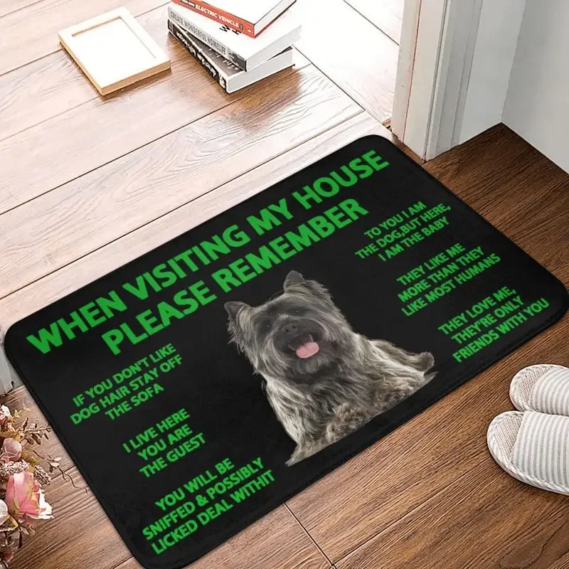 Cairn Terrier Door Floor Kitchen Bathroom Mats  Outdoor Scottish Highland Dog Doormat Garage Entrance Rug Carpet Footpad