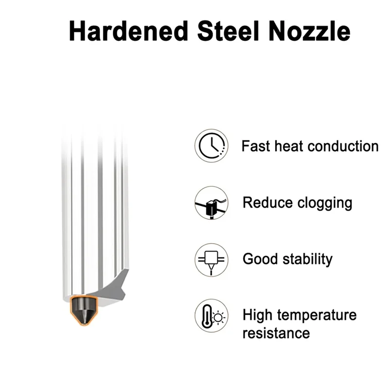 

A1/A1 Mini Hotend Kit Печатительный экструдер 0,4 мм Замена сопла Hotend с дополнительным соплом из закаленной стали 0,2/0,4/0,6/0,8 мм