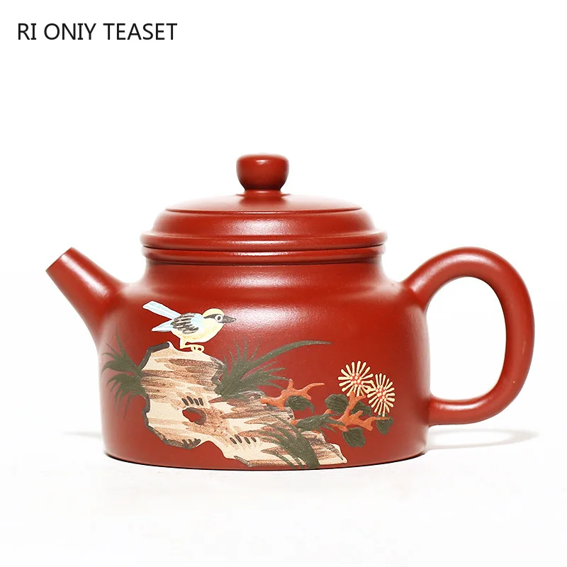 

150ml Master Handmade Yixing Purple Clay Teapot Raw Ore Dahongpao Dezhong Tea Pot Home Filter Kettle Zisha Tea Set Supplies