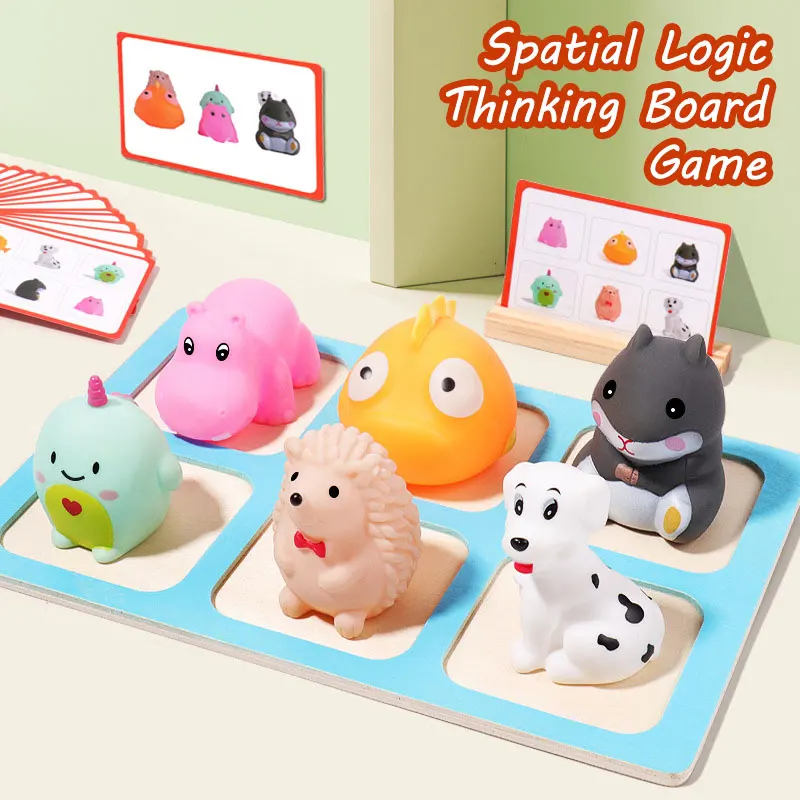 Children Logical Thinking Board Game Montessori Parish Learning Spatial Thinking Training Educational Toys Sensory Play For Kids