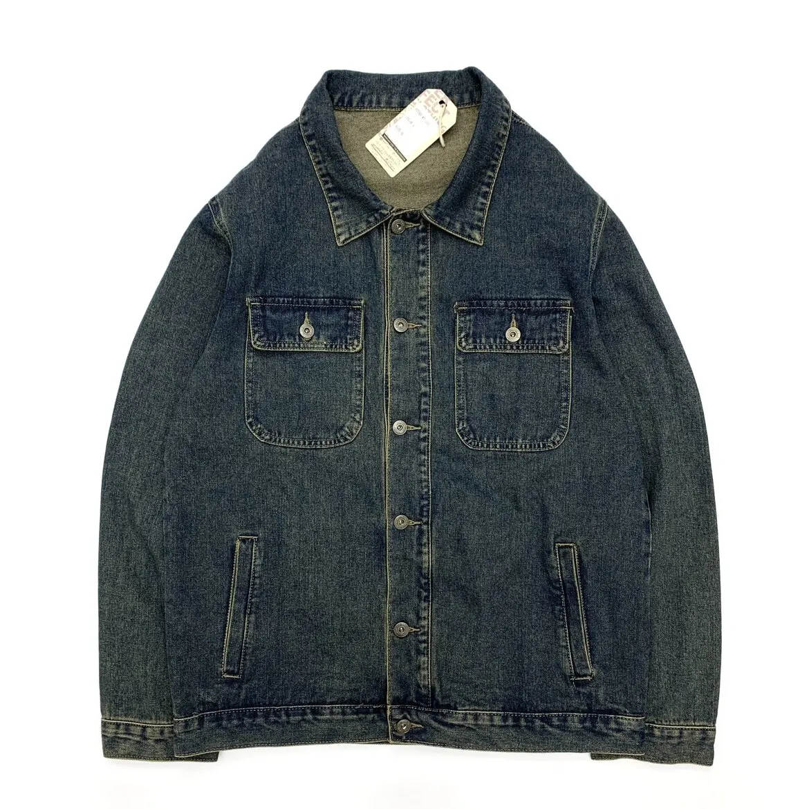 Amekaji 100% Cotton Washed Denim Jacket for Men Japanese Vintage Denim Jacket Street Biker Loose Plus-Size Couple Outerwear